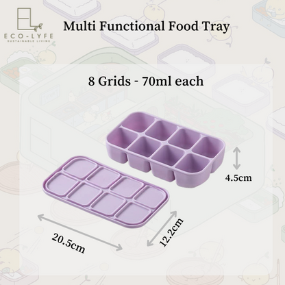 [Eco-Lyfe] Multi Functional Silicone Food Tray (8 Grids)