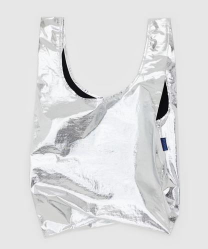 Standard Baggu - Silver Metallic