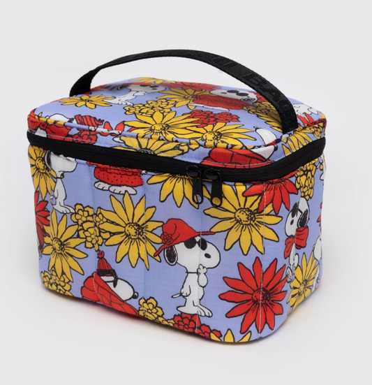 Puffy Lunch Bag - Floral Snoopy